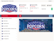 Tablet Screenshot of lonestarpopcorn.com
